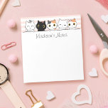 Cute Cats-Personlig Anteckningsblock<br><div class="desc">Anpassa det här anteckningsblocket enkelt med ditt eget namn och titel. Utformningen har en massa söta handdragna tecknader.</div>