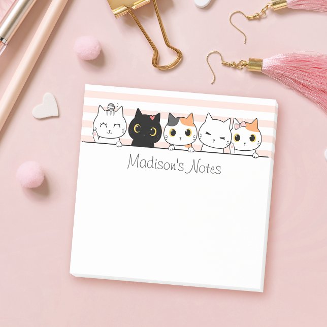 Cute Cats-Personlig Post-it Block (Skapare uppladdad)