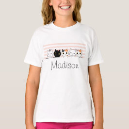 Cute Cats-Personlig T Shirt