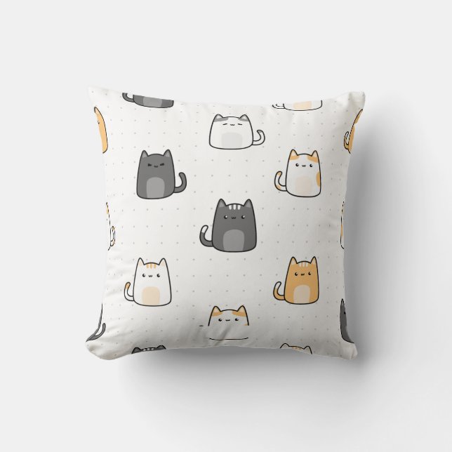 Cute Cats Pillow – Adorable Cat Home Decor Kudde (Framsida)