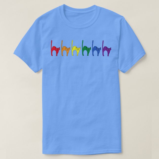 Cute Cats Rainbow Flagga T Shirt (Design framsida)