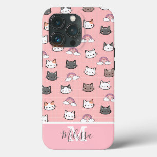 Cute Cats & Rainbow Monogram