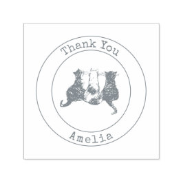 Cute Cats-självfärgande frimärke Självfärgande Stämpel