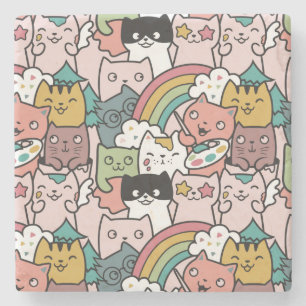 Cute Cats Stone Underlägg
