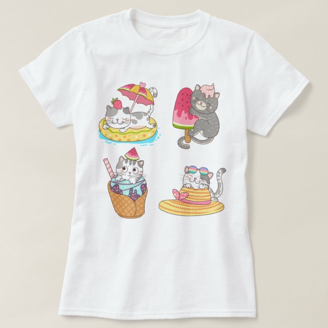 Cute Cats T-Shirt (Design framsida)