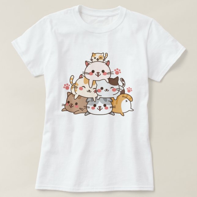 Cute Cats T Shirt (Design framsida)