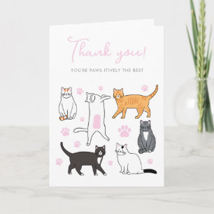 Cute Cats - tackkort Helgkort