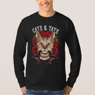 Cute Cats & Tats Inked Funny Tatto Obssed T Shirt