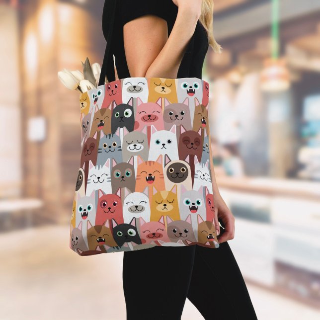 Cute Cats Tote Tygkasse (Skapare uppladdad)