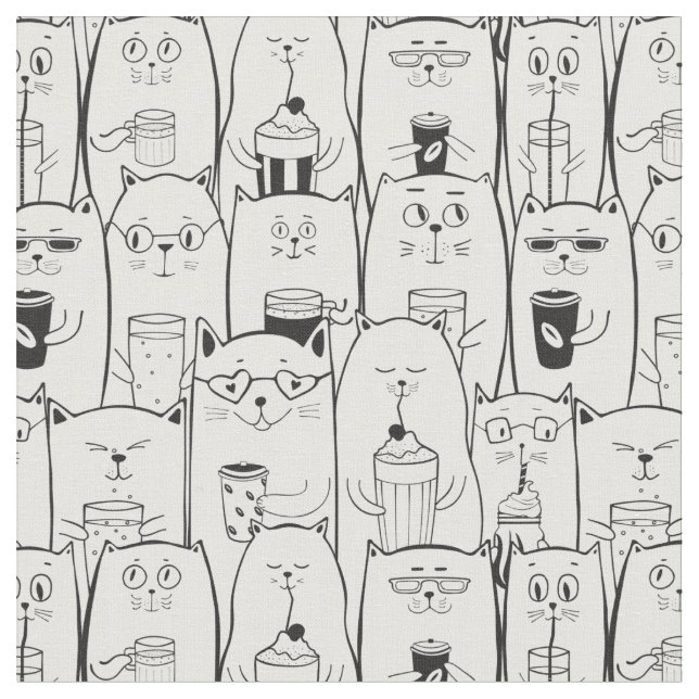 Cute Cats Tyg (Närbild)