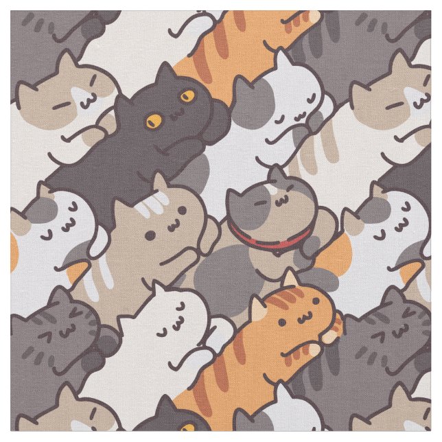 Cute Cats Tyg (Närbild)
