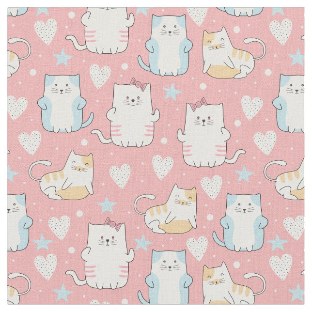 Cute Cats Tyg (Närbild)
