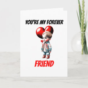 Cute caucasian pojken min eviga vän Bff Helgkort