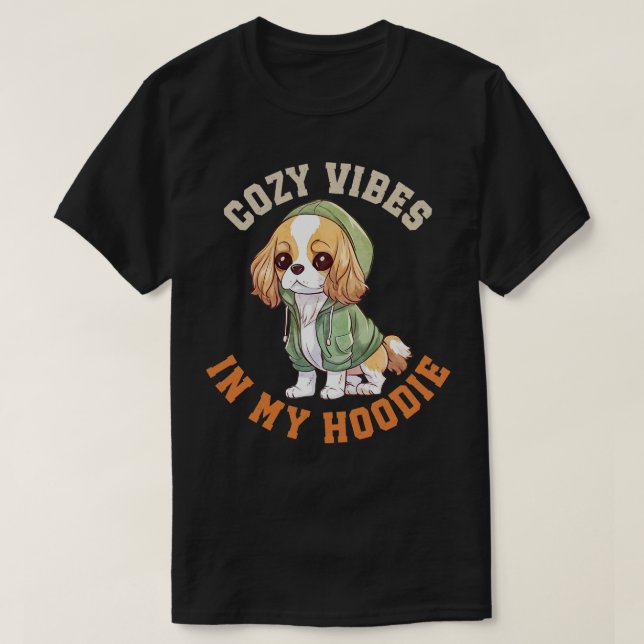 Cute Cavalier Hund T Shirt (Design framsida)