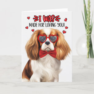 Cute Cavalier Kung Charles Hund Kärlek Valentine Helgkort