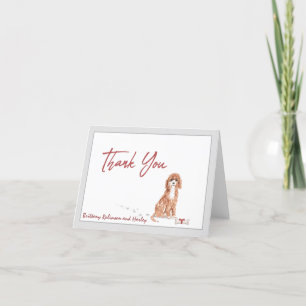 Cute Cavapoo Pet Hund Personalize Bone Ribbon Tack Kort