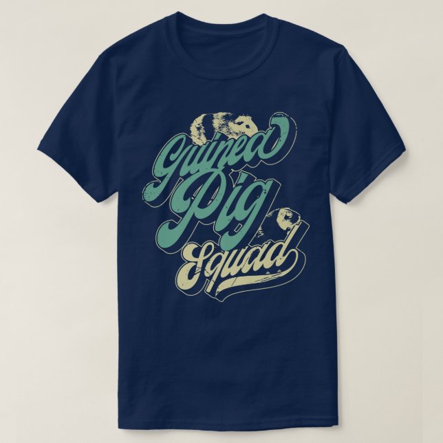 Cute Cavy Guinea Pig Rodent Team Squad Wheek Premi T Shirt (Design framsida)