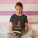 Cute Cellist Musician Daught Birthday Gag T Shirt<br><div class="desc">Överraska din musikälskande barndotter på hennes födelsedag med den här roligten och unika t-shirt. Med texten "Just Cellin" får du en bra liten cello, som skapar den perfekt för unga flickor som kärlekar klassisk musik och instrument. Den här roliga och snyggt t-shirt-skjortan är säkert slå, så att du får ett...</div>