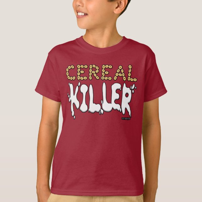 Cute Cereal Killer Halloween Shirt KIDS Costume T Shirt (Framsida)