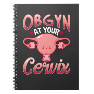Cute Cervix Obstetrician Gynecolog Doktor OBGYN Anteckningsbok