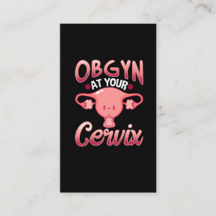 Cute Cervix Obstetrician Gynecolog Doktor OBGYN Visitkort