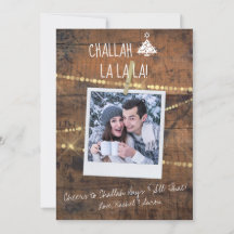 Cute Challah Days 1-Photo Helgdag Hanukah Card