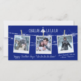 Cute Challah Days La La 3-Photo Helgdag Card