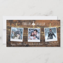 Cute Challah Days La La 3-Photo Helgdag Card