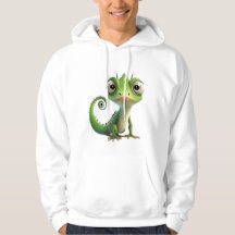 Cute Chameleon Pocket Hoodie - Lustigt Tecknad pet