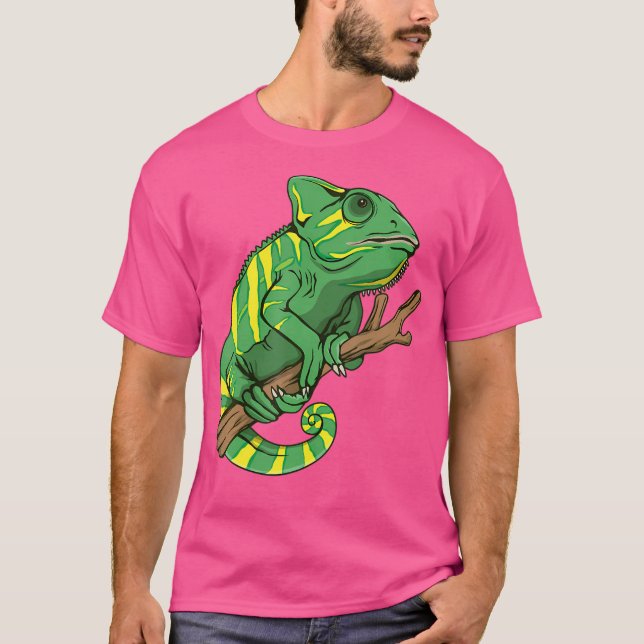 Cute Chameleon Teckning Chamaeleons Art Chameleon T Shirt (Framsida)
