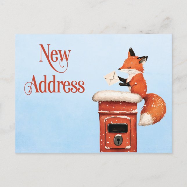 Cute Change of Address New Address Announcement Meddelande Vykort (Framsida)