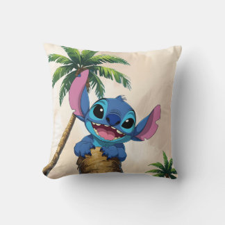 Cute Chaotic Vibes Throw Pillow – Tropical Cartoon Kudde