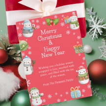 Cute Charming Winter Snögubbe jul