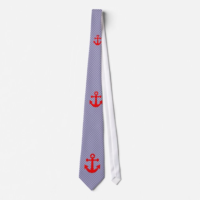 Cute Checkered gingham mönster och Red Anchor Slips (Framsida)