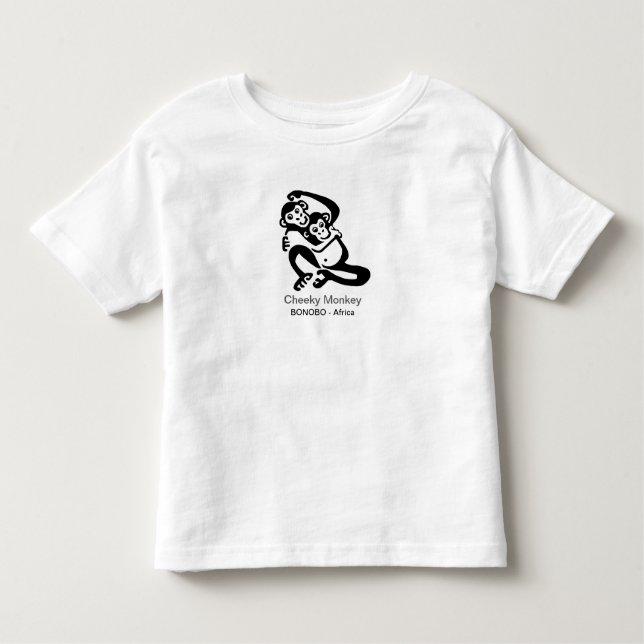 Cute Cheeky-apa - BONOBO-Afrika T Shirt (Framsida)