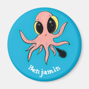Cute, cheeky baby bläckfisk tecknad magnet