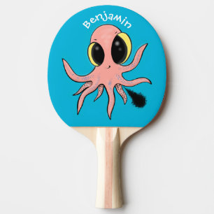 Cute, cheeky baby bläckfisk tecknad pingisracket