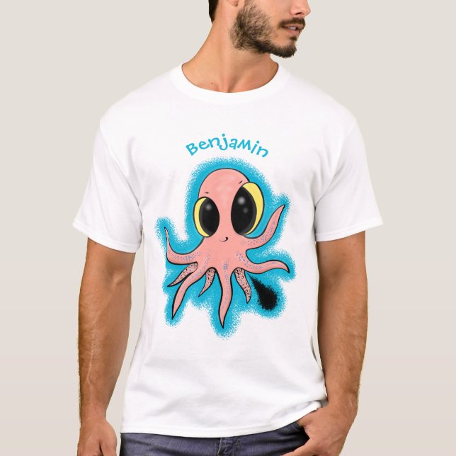 Cute, cheeky baby bläckfisk tecknad t shirt (Framsida)