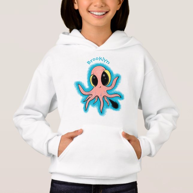 Cute, cheeky baby bläckfisk tecknad t shirt (Framsida)