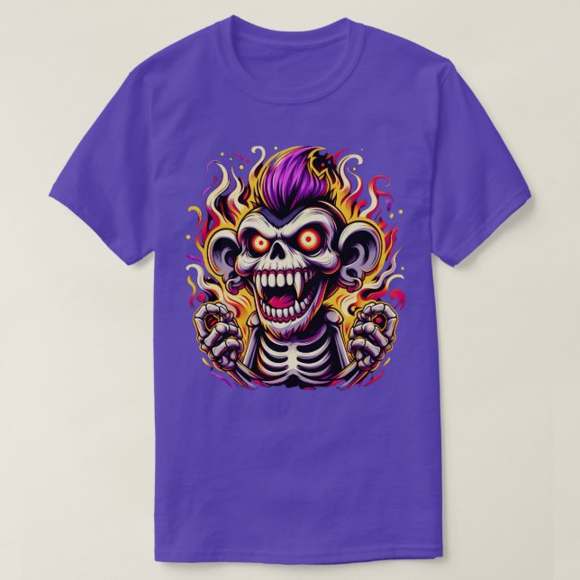 Cute Cheeky Monkey Halloween Design för barn 2 T Shirt (Design framsida)