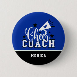 Cute Cheer Coach-Personlig, Royal Blue & Black Knapp