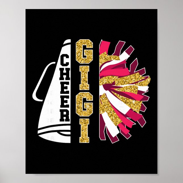 Cute Cheer Gigi Of A Cheerleader Gigi Grandma  Poster (Framsidan)