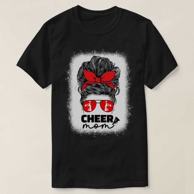 Cute Cheer Mamma för kvinnor CheerLeader Mamma Red T Shirt (Design framsida)