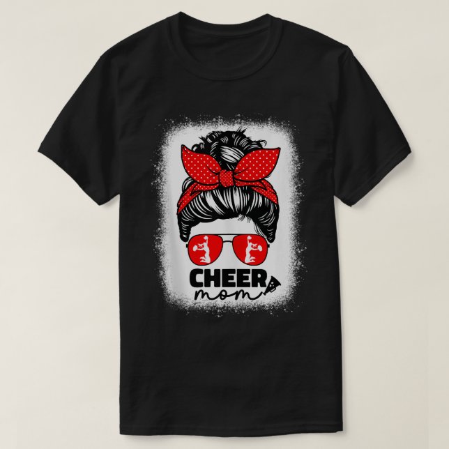 Cute Cheer Mamma för kvinnor CheerLeader Mamma Red T Shirt (Design framsida)
