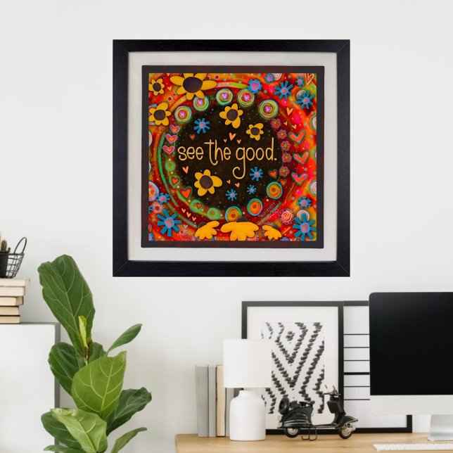 Cute Cheerful Colorful Se Bra Inspiritivity Poster (Skapare uppladdad)