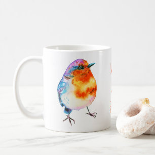 Cute Cheerful jul Robin Merry och Bright Kaffemugg