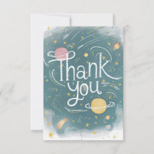 Cute Cheerful Starry Celestial Tack Kort