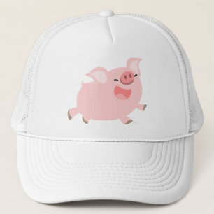 Cute Cheerful Tecknad Gris Hat Truckerkeps