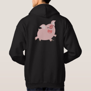Cute Cheerful Tecknad Gris Hoodie