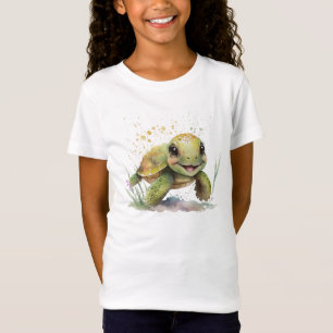 Cute Cheerful Tortoise Bra Jersey T-shirt